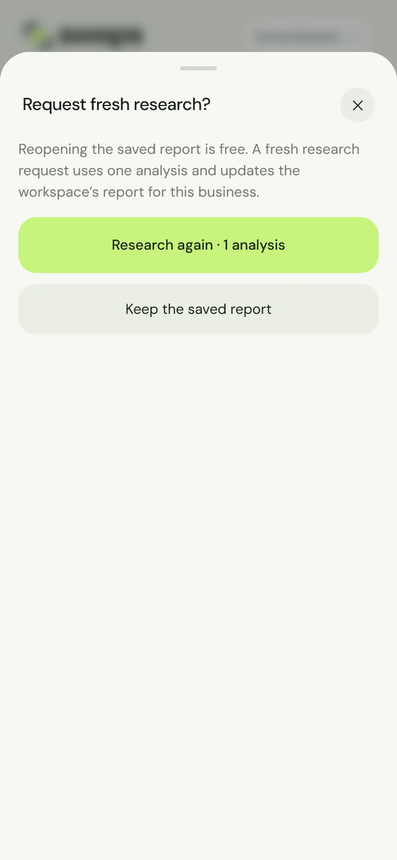 The Request fresh research confirmation